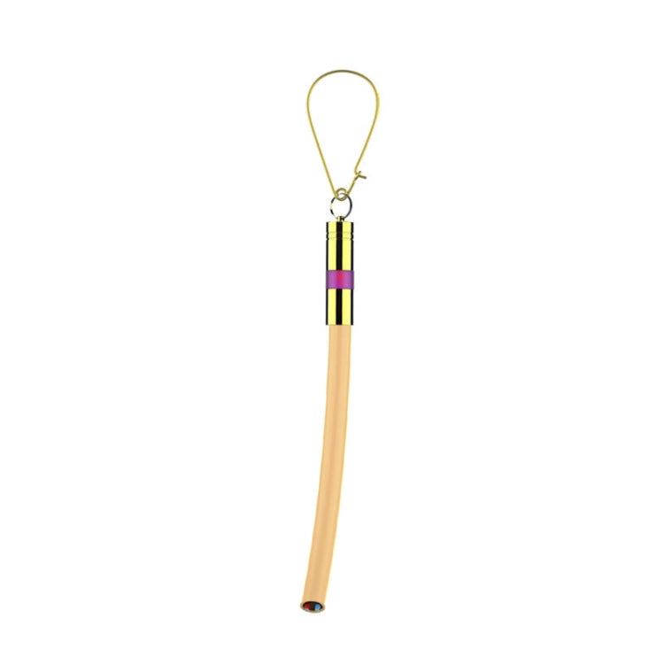Car grounding anti-static release strip with hanging loop, light tube, striped purple-yellow bands