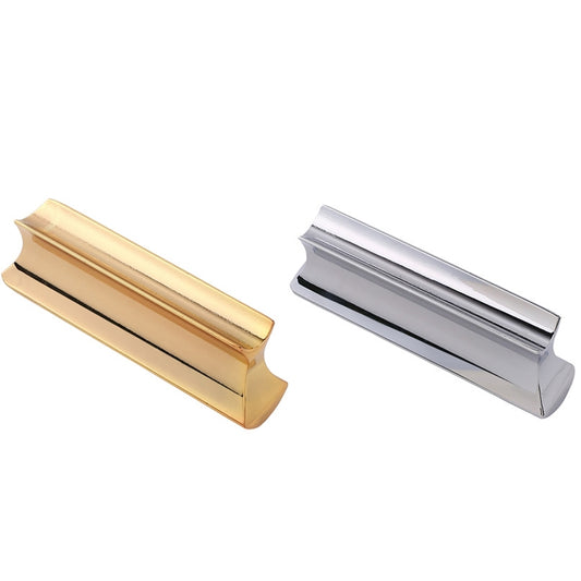 Metal guitar slider slide blocks in silver and gold with long channels