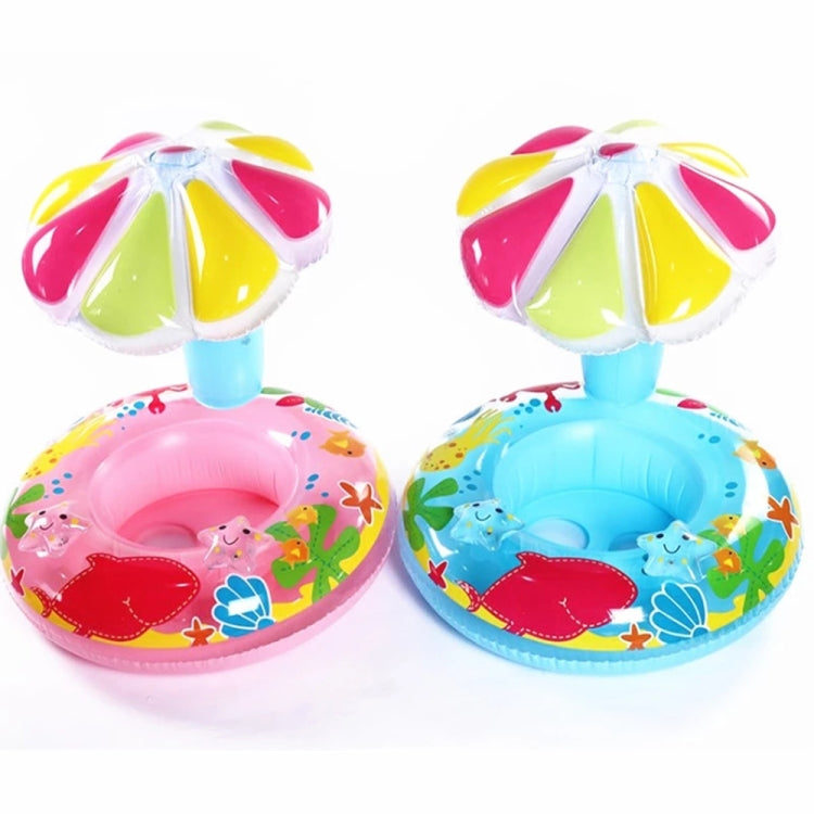 Set of inflatable mushroom sunshade seat rings, pink and blue