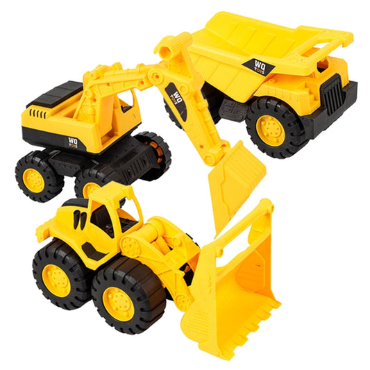 3 PSC / Set Children Simulation Drop-resistant Excavation Engineering Vehicle Toy Set, Random Style Delivery, M, L