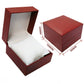 Flip PU leather watch box in red with open white inner compartment