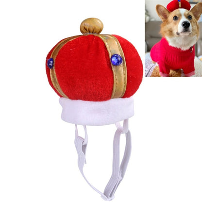 Pet Crown Hat Creative Funny Dog Cat Headdress, S, L