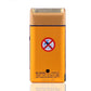 Yandou electric shaver back view with orange body and charging labels