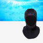 Black 3mm neoprene diving shoulder warm cap with DIVE & SAIL logo