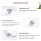 925 sterling silver heart-shaped four-leaf clover charm bead with rose gold detail