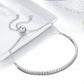 S925 sterling silver adjustable bracelet with box-link chain and slider bead
