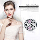 Infinity love heart charm bead in sterling silver with pink heart crystals and clear CZs
