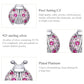 Sterling silver ladybug stud earring with pink pavé stones