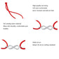 Red string charm bracelet featuring silver infinity symbol with clear rhinestone inlay