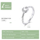 Moon & star open ring spec panel with 925 sterling silver and plated platinum