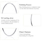 Platinum-plated sterling silver oval hoop earrings, close-up of top section