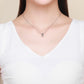 Sterling silver necklace with small star-and-zircon pendant