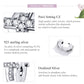 Sterling silver bead charm with pavé CZ and oxidized finish