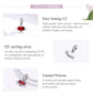 S925 sterling silver red heart planet pendant charm for bracelet