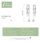 Silver zircon tassel hoop earrings shown with chain and teardrop drop