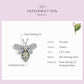 Sterling silver bee charm with pavé CZ wings and oxidized details