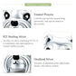 Schnauzer dog charm bead detail, silver paws and black enamel nose and eyes