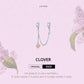 Clover charm bracelet safety chain with plated metal and gold-tone clover detail