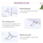 Plated safety chain accessory with clover charm and small connector rings