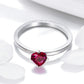 S925 Sterling Silver Ring Heartbeat Fashion Ring, 6, 7, 8
