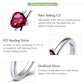 S925 Sterling Silver Ring Heartbeat Fashion Ring, 6, 7, 8