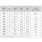 Size chart for silicone prosthetic breasts: weights, cup sizes, dimensions, nipple spacing