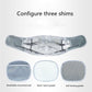 Medical waist support brace with three inner shim pads and mesh backing