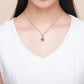 Sterling silver necklace pendant with purple enamel witch broom and star details