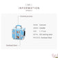 Blue suitcase charm bead with silver-tone top loop and colorful enamel panels