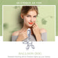 Balloon dog charm bead worn on a bracelet, shown centered