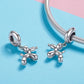 Balloon dog charm bead on a silver bracelet chain