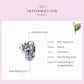 Sterling silver footprint charm bead with paw-print CZ stones, oxidized silver