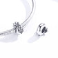 Sterling silver footprint charm on a beaded snake chain with paw-print CZ stones