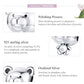 Sterling silver bear charm bead close-up with polished highlights and small baby-bear