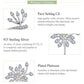 Sterling silver dandelion stud earrings with pavé CZ details