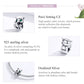 S925 sterling silver fox charm bead with pavé CZ, three product views