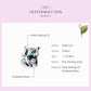 Little fox charm bead in sterling silver with green eyes and paw print accents
