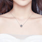 Sterling silver letter charm pendant necklace with black enamel floral scrollwork, A