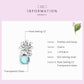 Sterling silver daisy and firefly charm bead with yellow crystal and teal glass drop