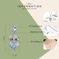 Sterling silver owl pendant with blue stone accents and pavé details
