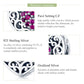 Sterling silver heart-pattern bracelet bead with oxidized and pavé-set details