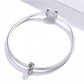 Silver snake-chain bracelet with flower charm and pink heart charm bead