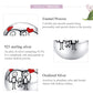 Sterling silver family charm bead close-up with red enamel hearts and black family figures