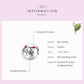 Sterling silver charm bead diagram: My Family with black enamel figures and red hearts