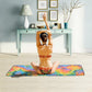 Foldable microfiber non-slip yoga mat towel, colorful tie-dye design