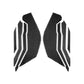 Black carbon-fiber style fuel tank side decoration sticker set with 4 shaped pieces