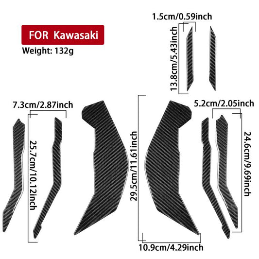 For 2024-2025 Kawasaki Z650 8pcs /Set Fuel Tank Side Decoration Stickers