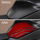 Red carbon-fiber style fuel tank side decoration sticker after application