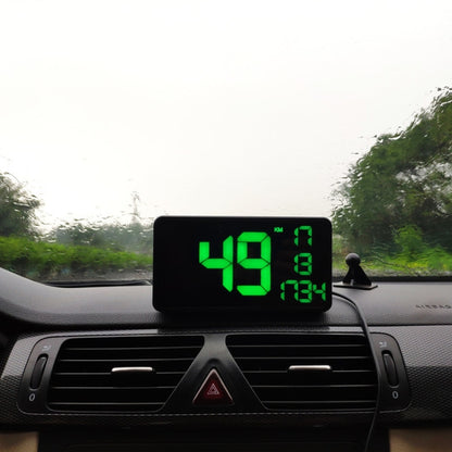 6.2-inch car HUD GPS speedometer with green digital speed and mileage on dashboard