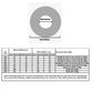 Swimming ring size chart: inner and outer diameters, before/after inflation and weight